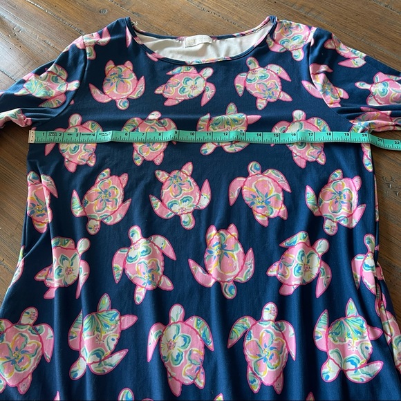 Simply Southern bell sleeve turtle print dress - Picture 12 of 16